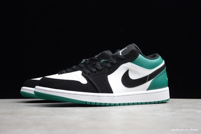 553558-113 Jordan 1 Mystic Air Green Low White Black 0820